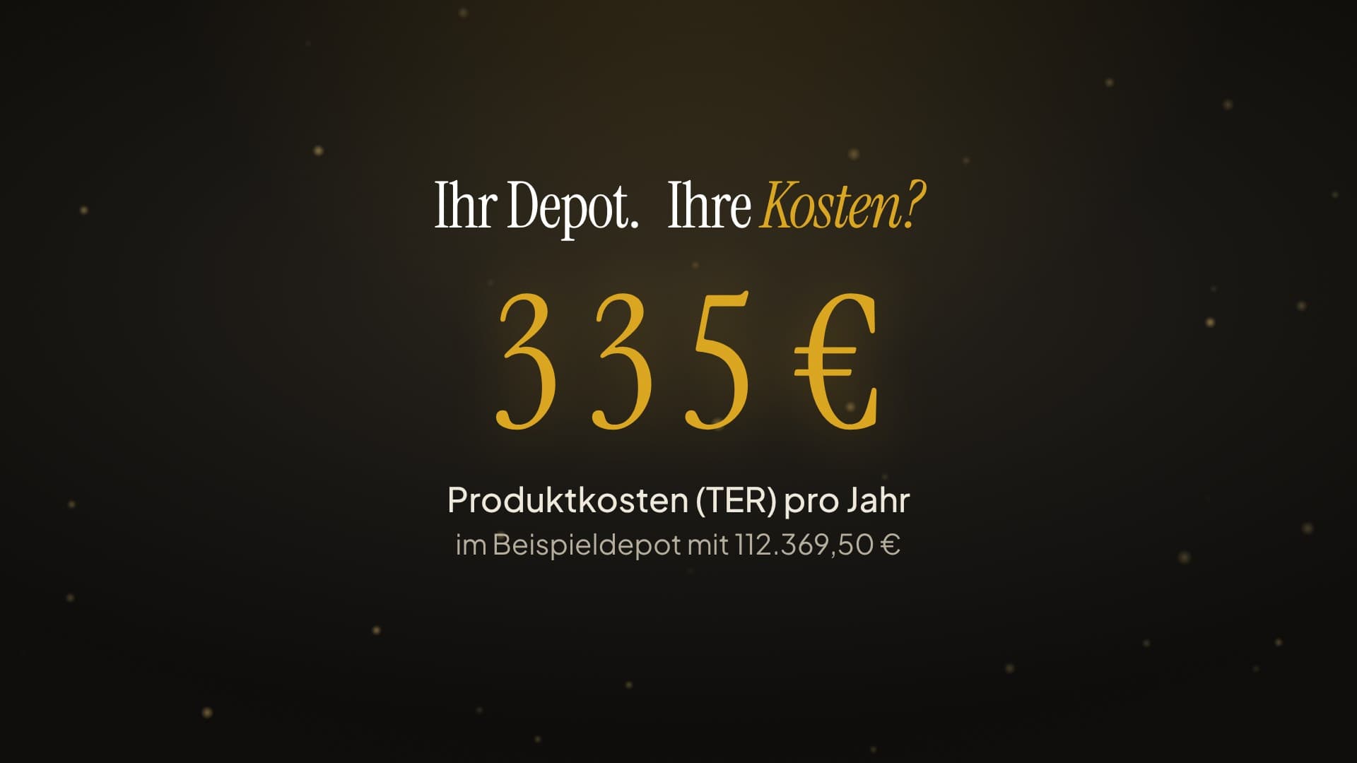 Werbevideo des Depotchecks: Die laufenden Kosten eines Beispieldepots, der Scan des Depotauszugs, die Auswertung im Browser und auf dem Smartphone und der PDF-Bericht mit allen Positionen.